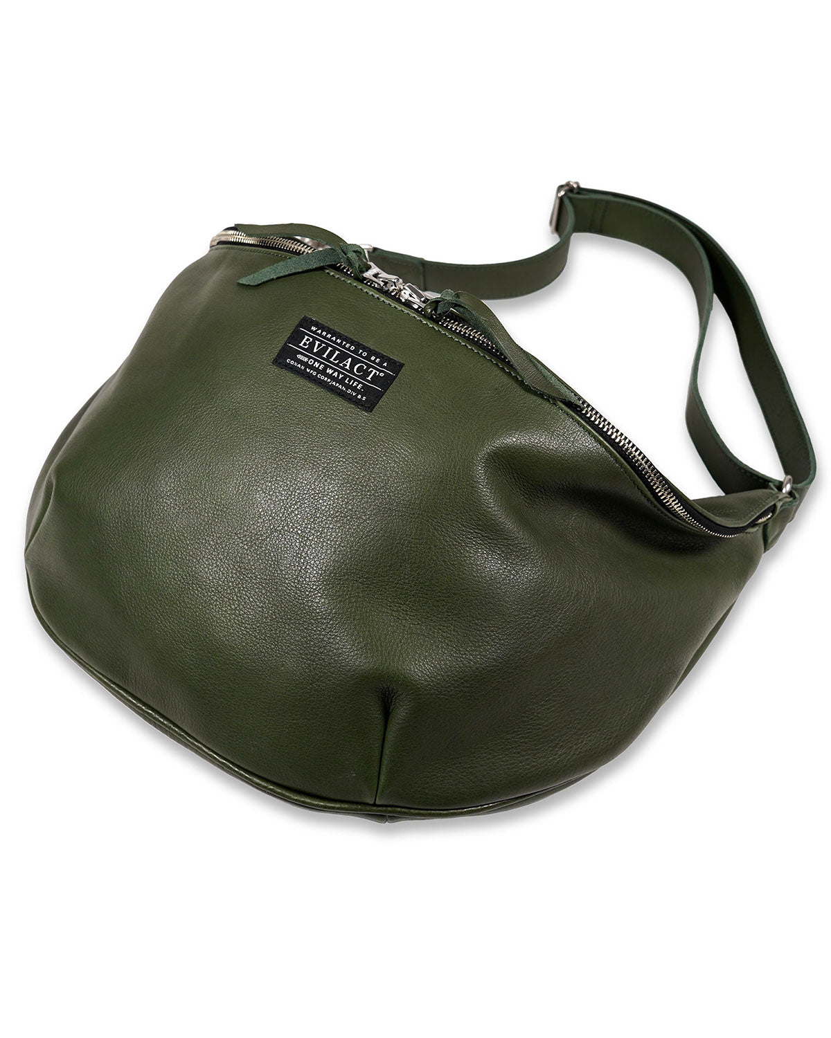 EVILACT LEATHER SHOLDER BAG-L green