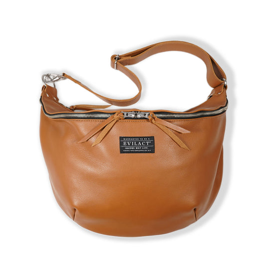 EVILACT LEATHER SHOULDER BAG-L l. brown - limited color -
