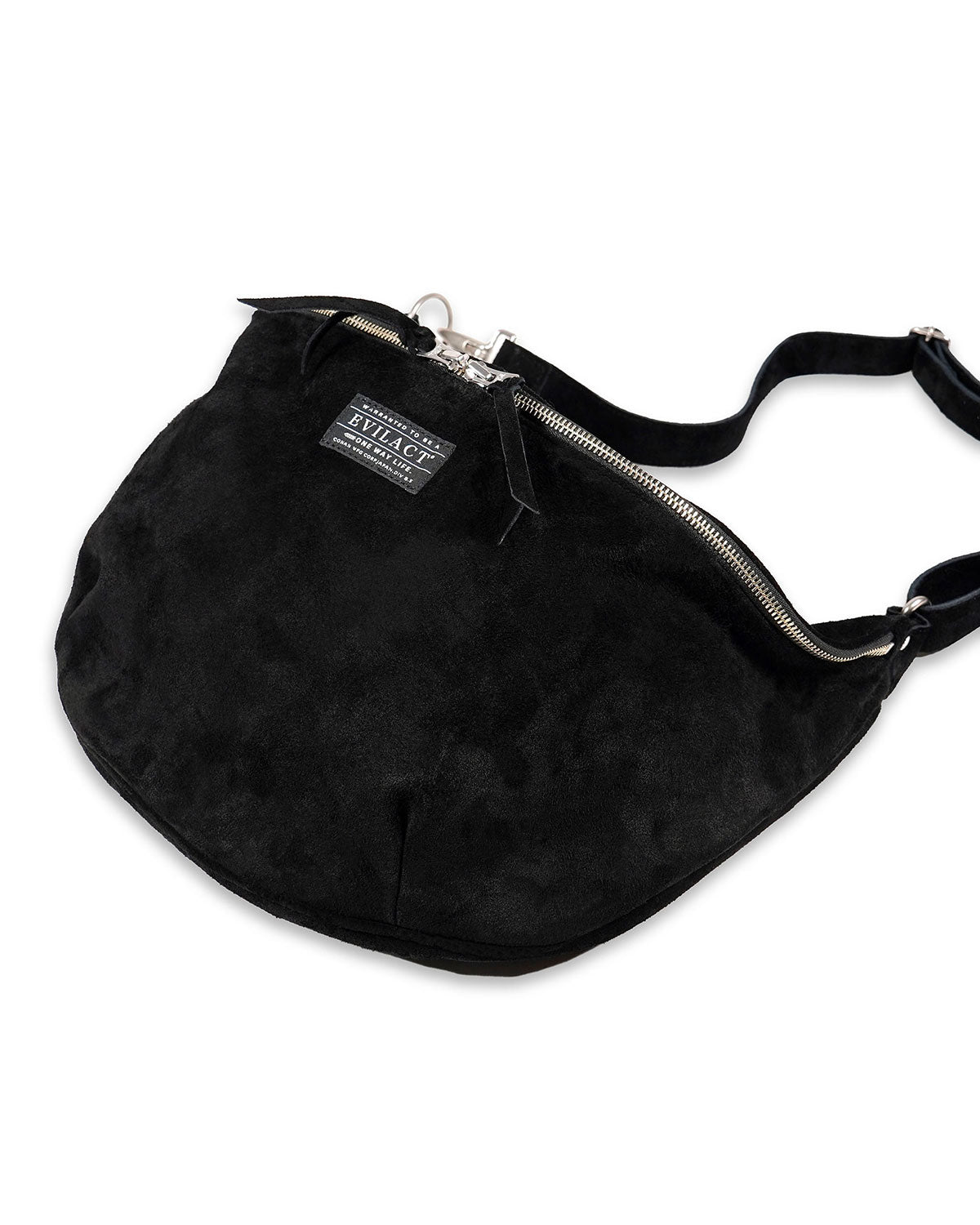 EVILACT LEATHER SHOLDER BAG-L suede black
