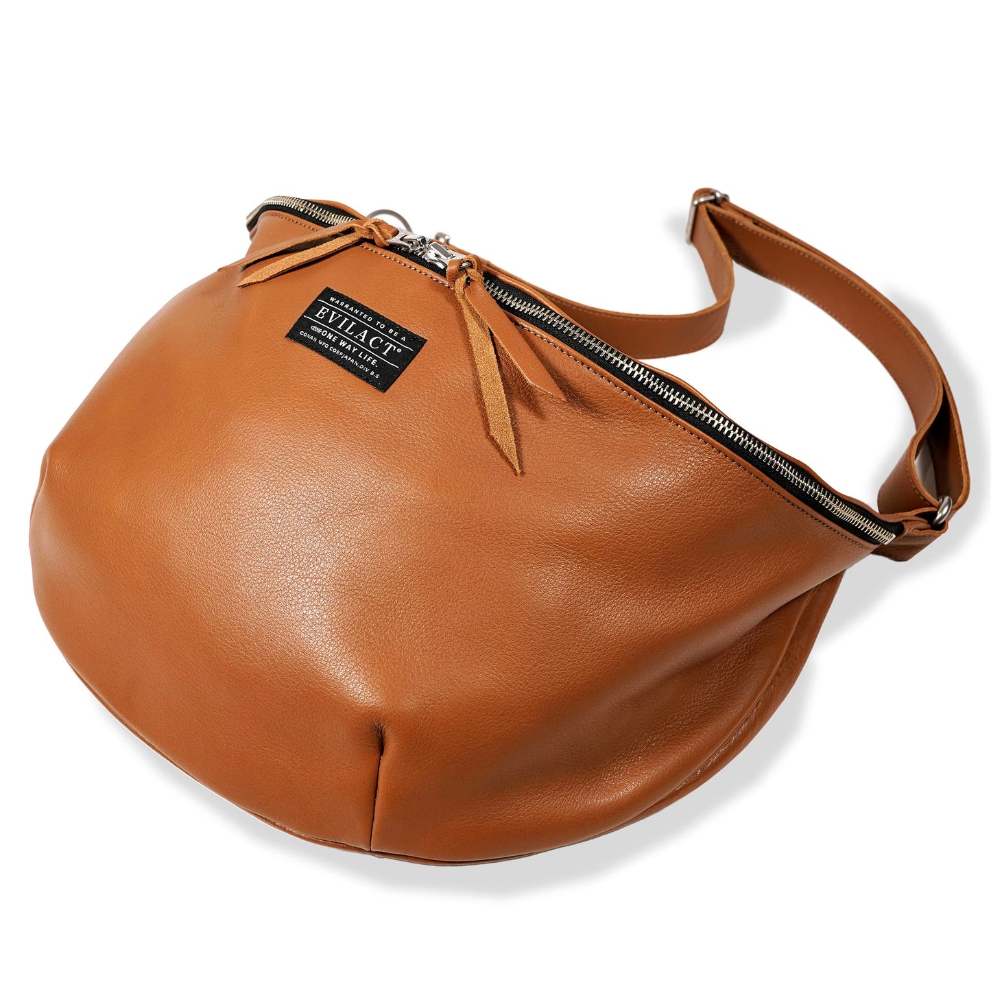 EVILACT LEATHER SHOULDER BAG-L l. brown - limited color -