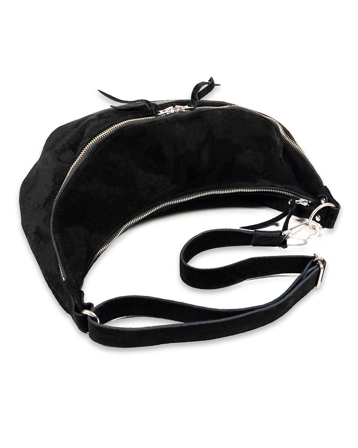 EVILACT LEATHER SHOLDER BAG-L suede black