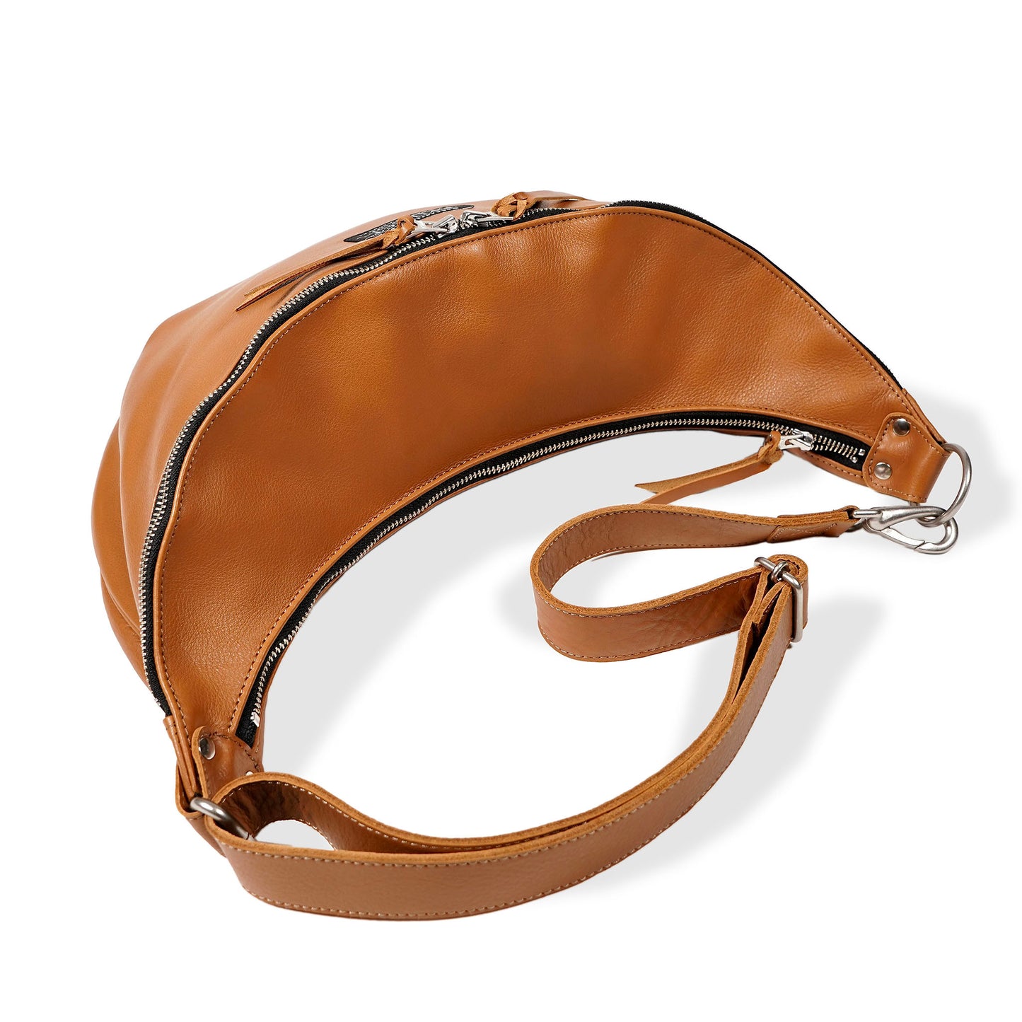 EVILACT LEATHER SHOULDER BAG-L l. brown - limited color -