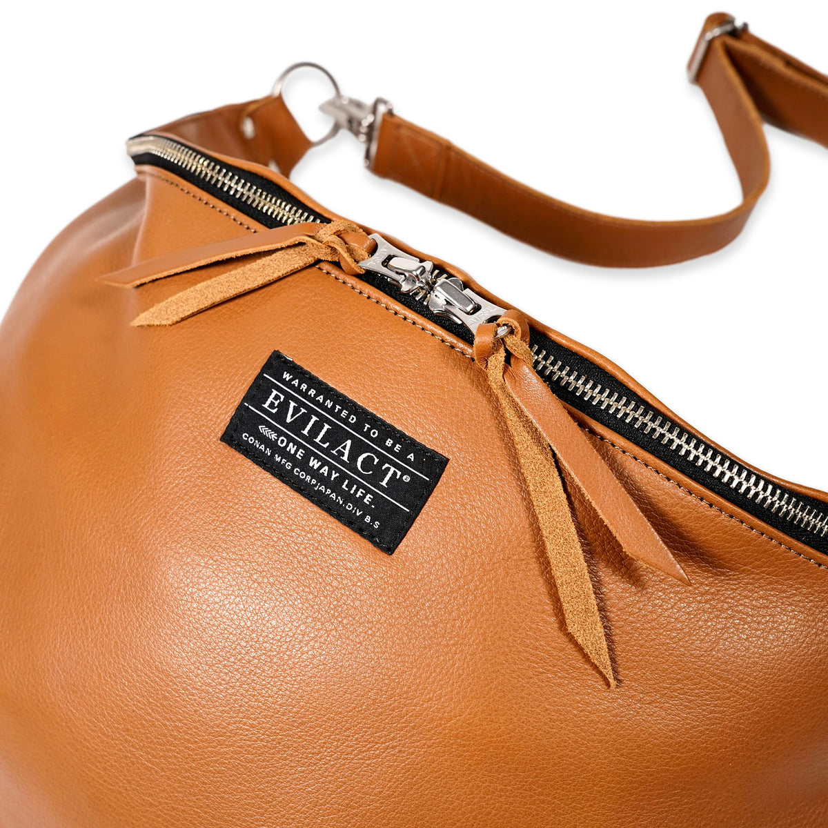 EVILACT LEATHER SHOULDER BAG-L l. brown - limited color -