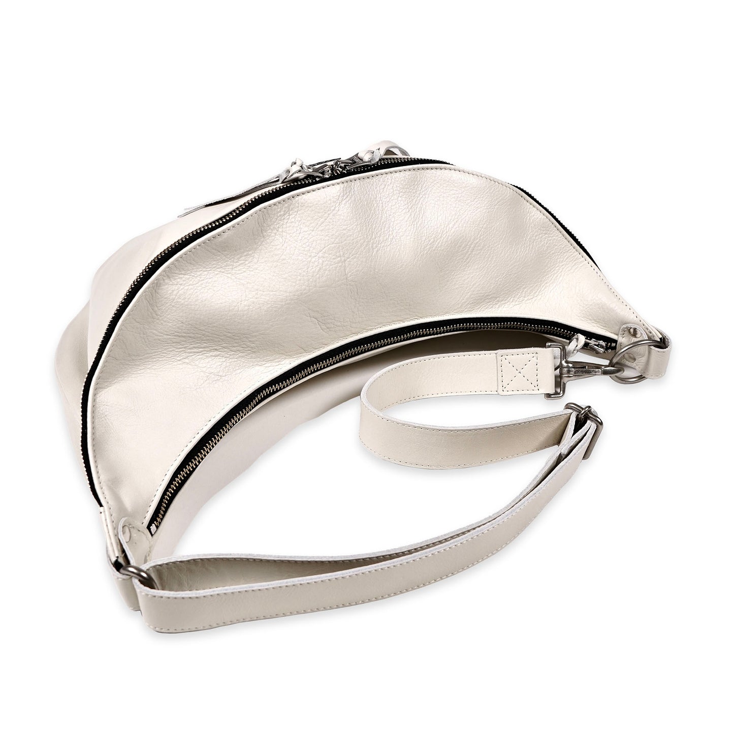EVILACT LEATHER SHOULDER BAG-L off white - limited color -