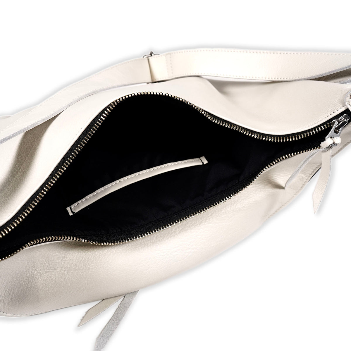 EVILACT LEATHER SHOULDER BAG-L off white - limited color -