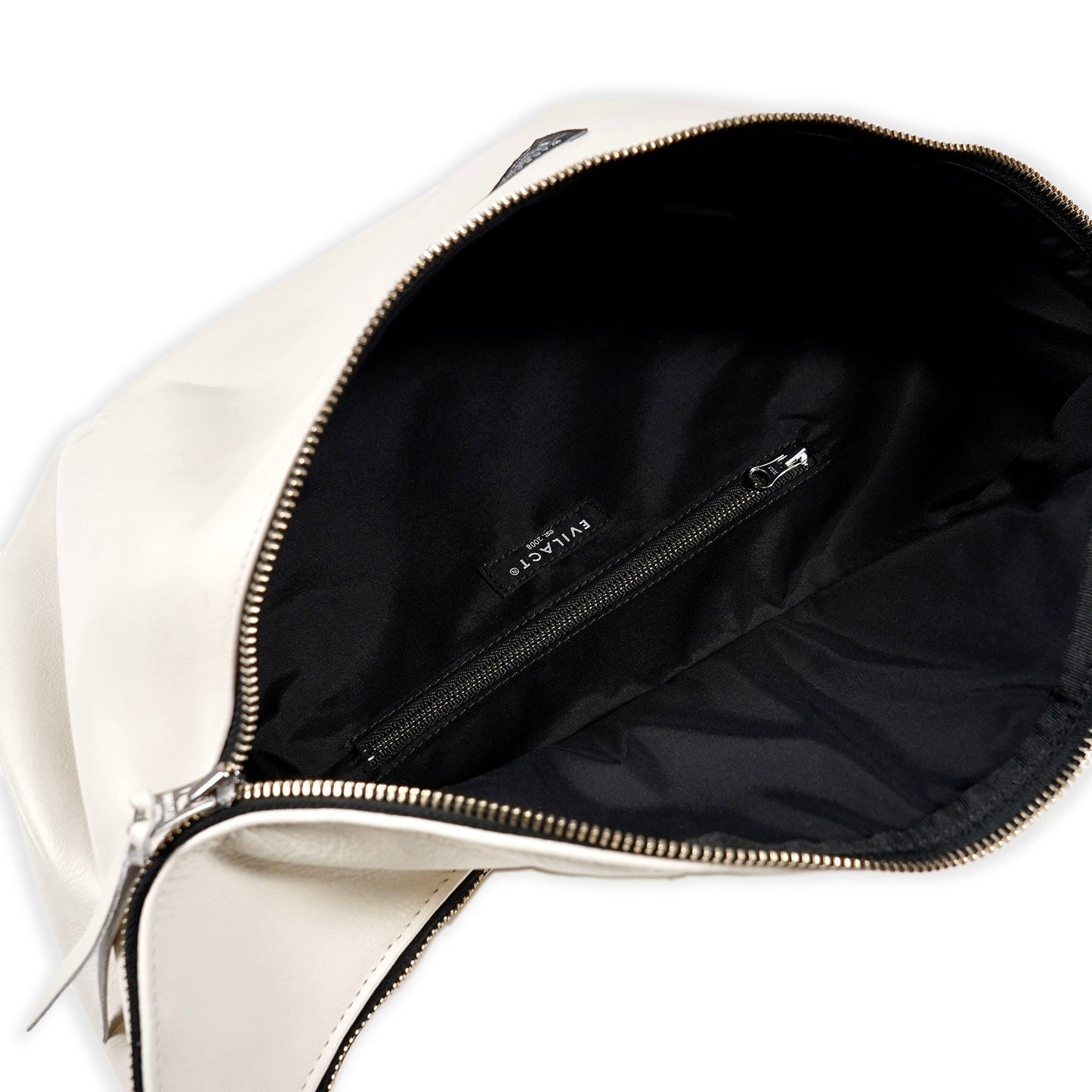 EVILACT LEATHER SHOULDER BAG-L off white - limited color -