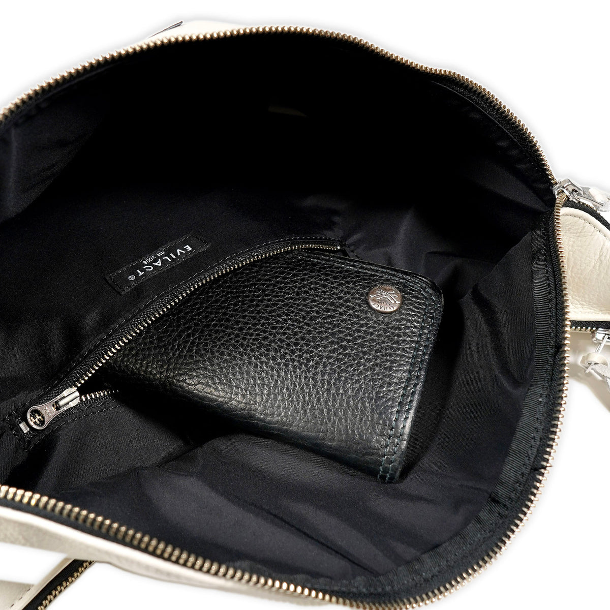 EVILACT LEATHER SHOULDER BAG-L off white - limited color -