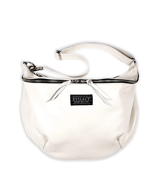 EVILACT LEATHER SHOULDER BAG-L off white - limited color -