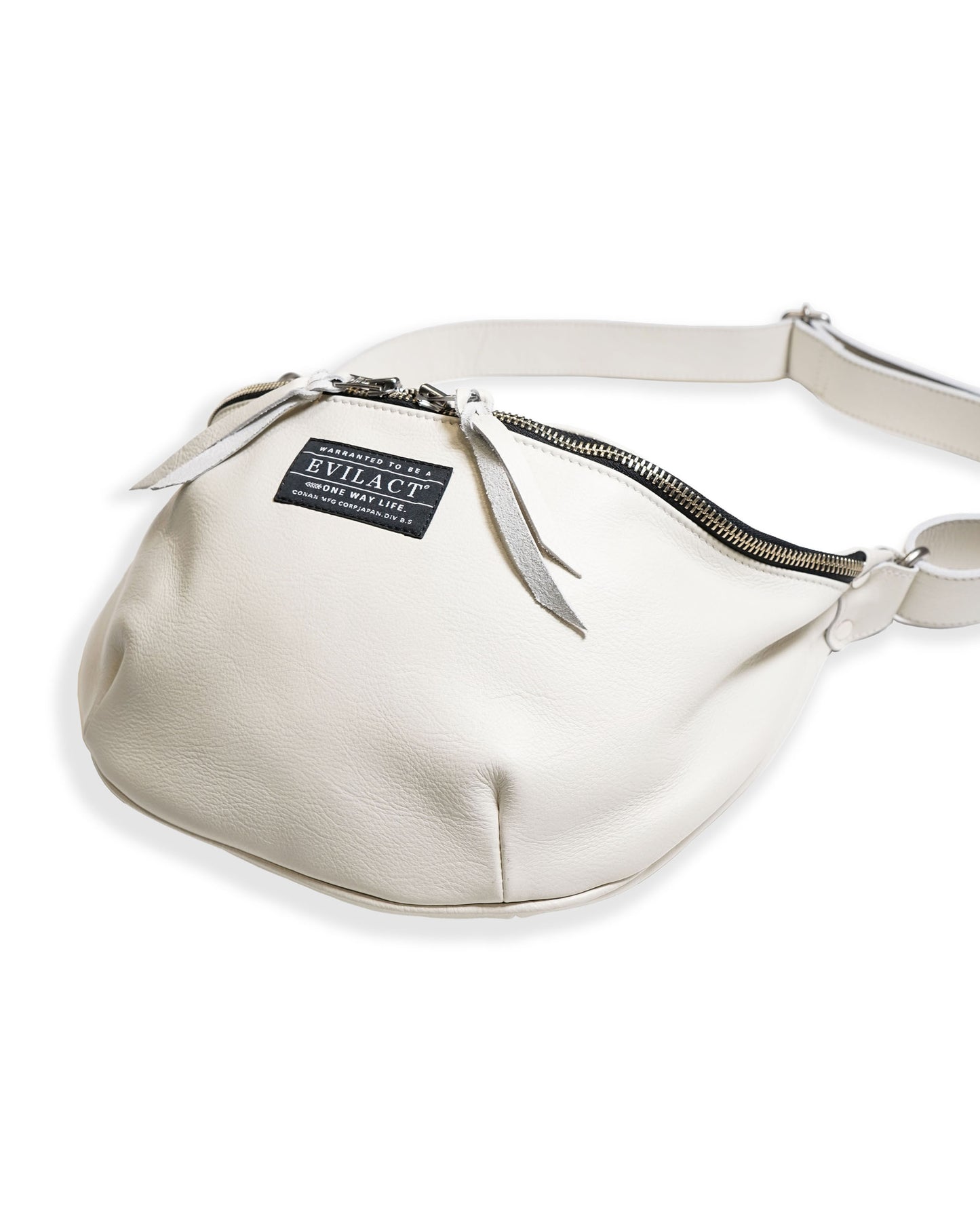 EVILACT LEATHER SHOULDER BAG-S -off white-limited color-