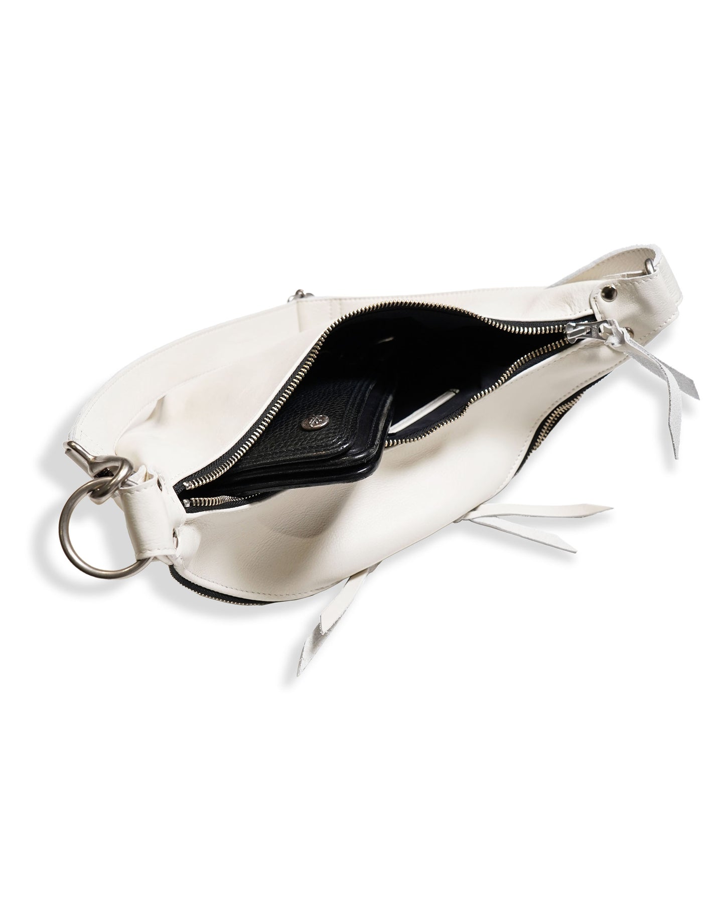 EVILACT LEATHER SHOULDER BAG-S -off white-limited color-