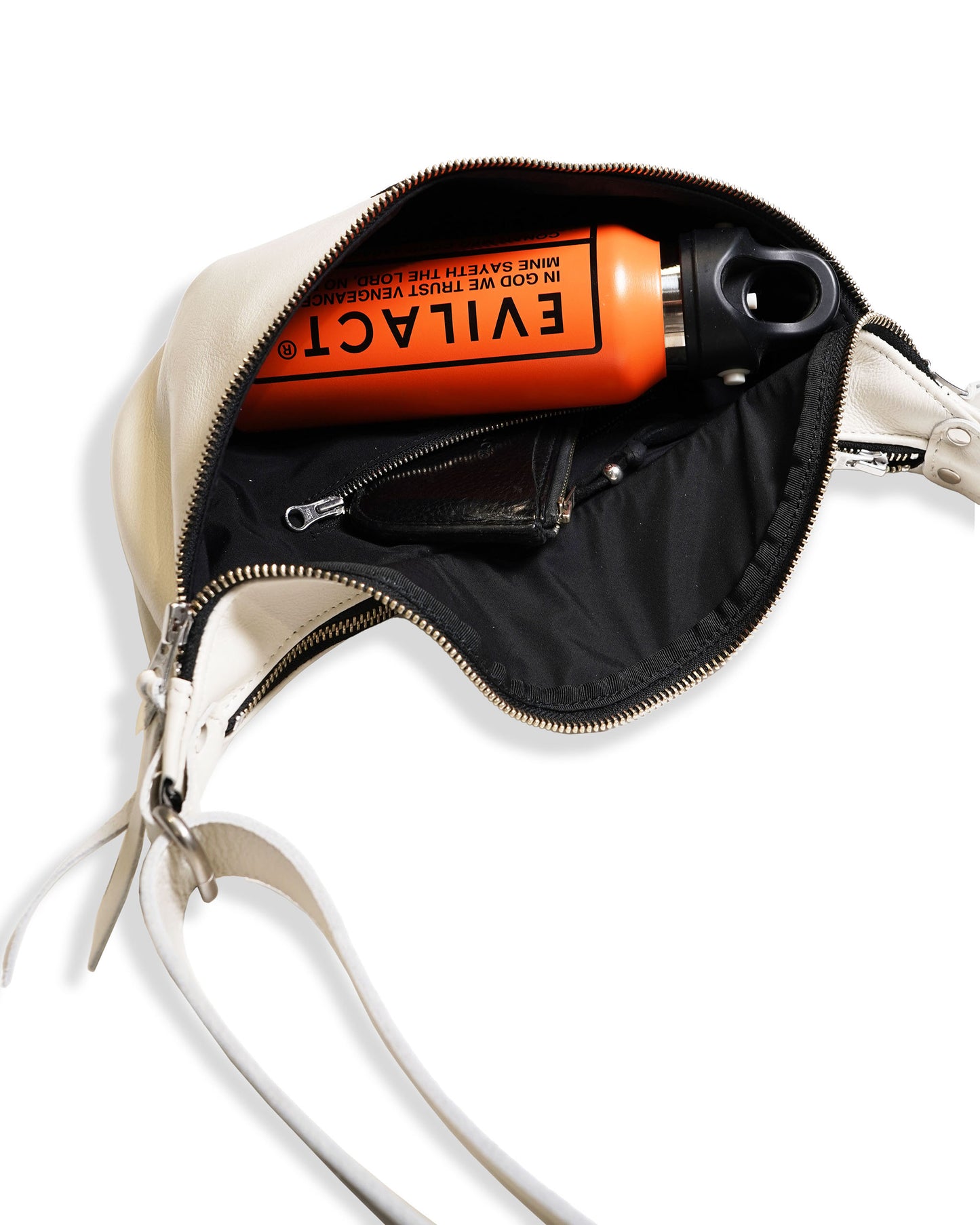 EVILACT LEATHER SHOULDER BAG-S -off white-limited color-