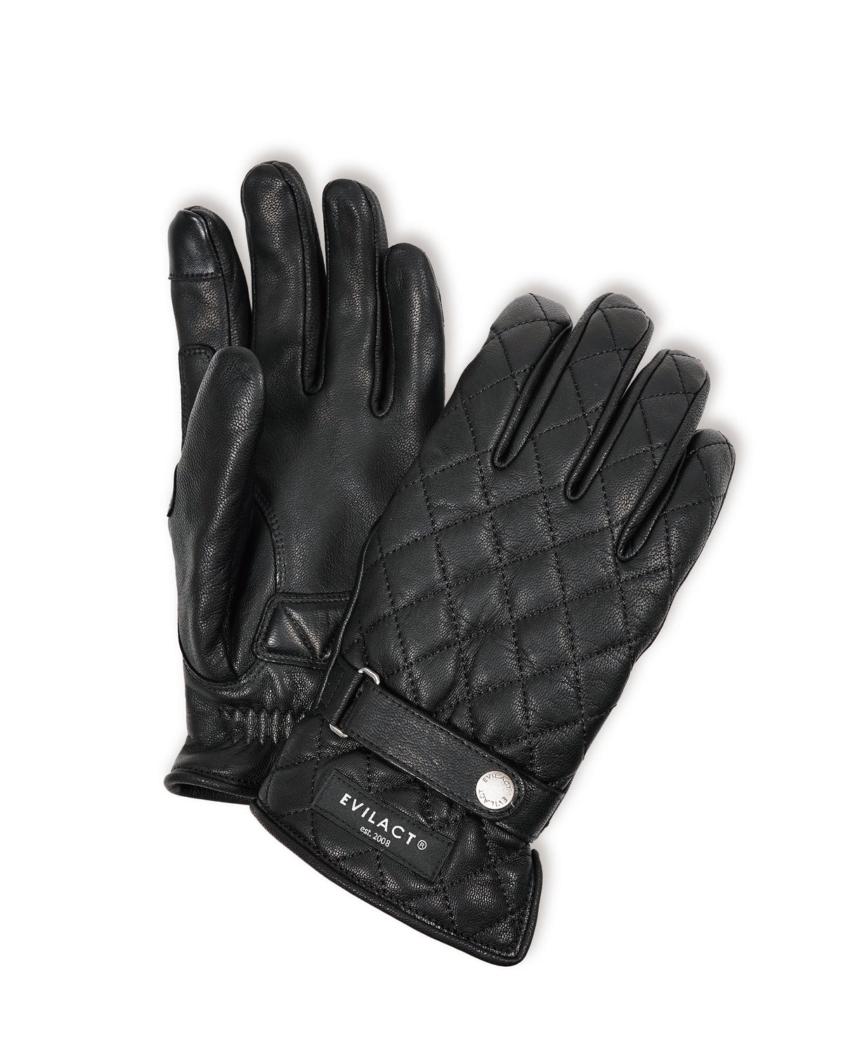 EVILACT DIAMOND STITCH GLOVES black