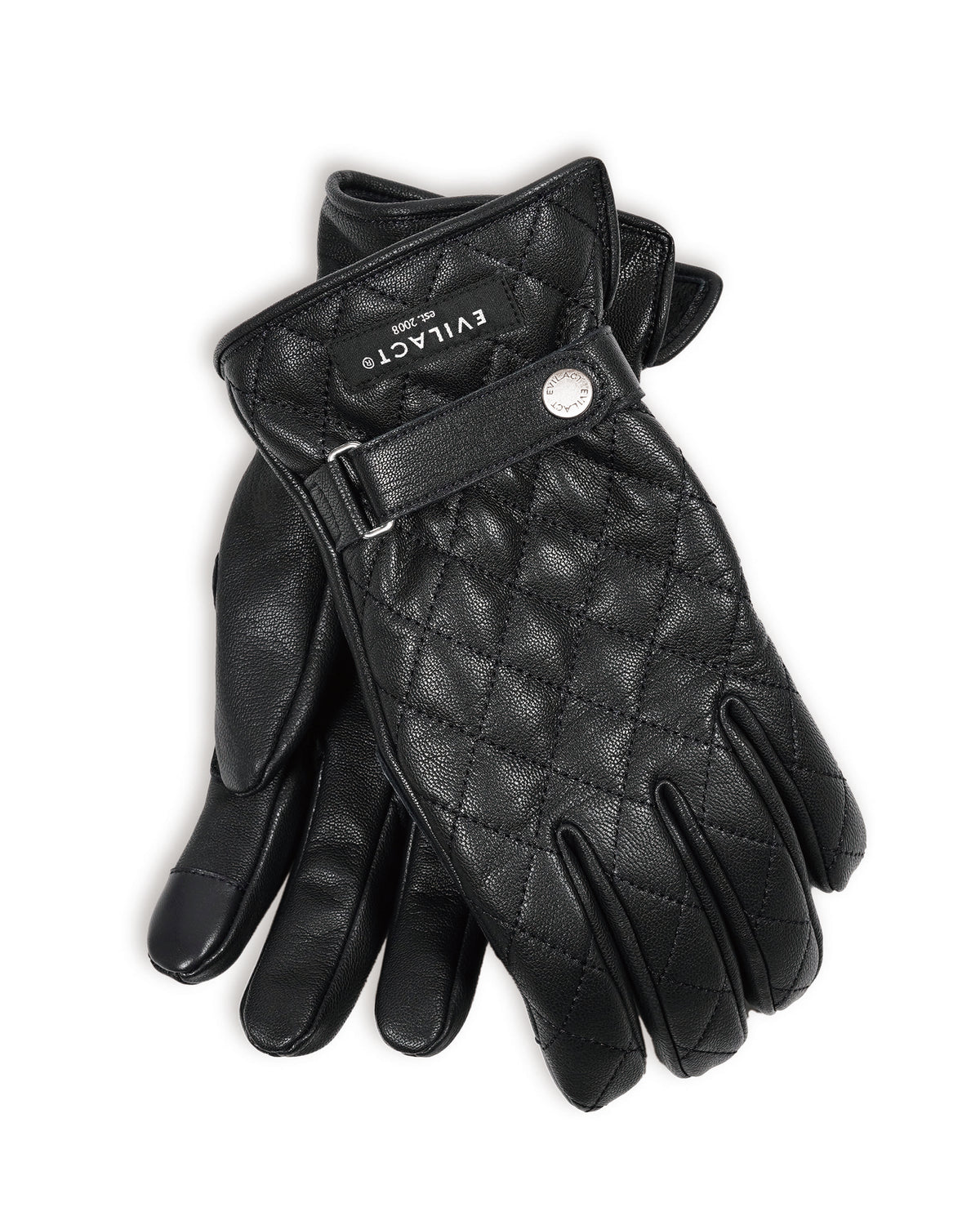 EVILACT DIAMOND STITCH GLOVES black