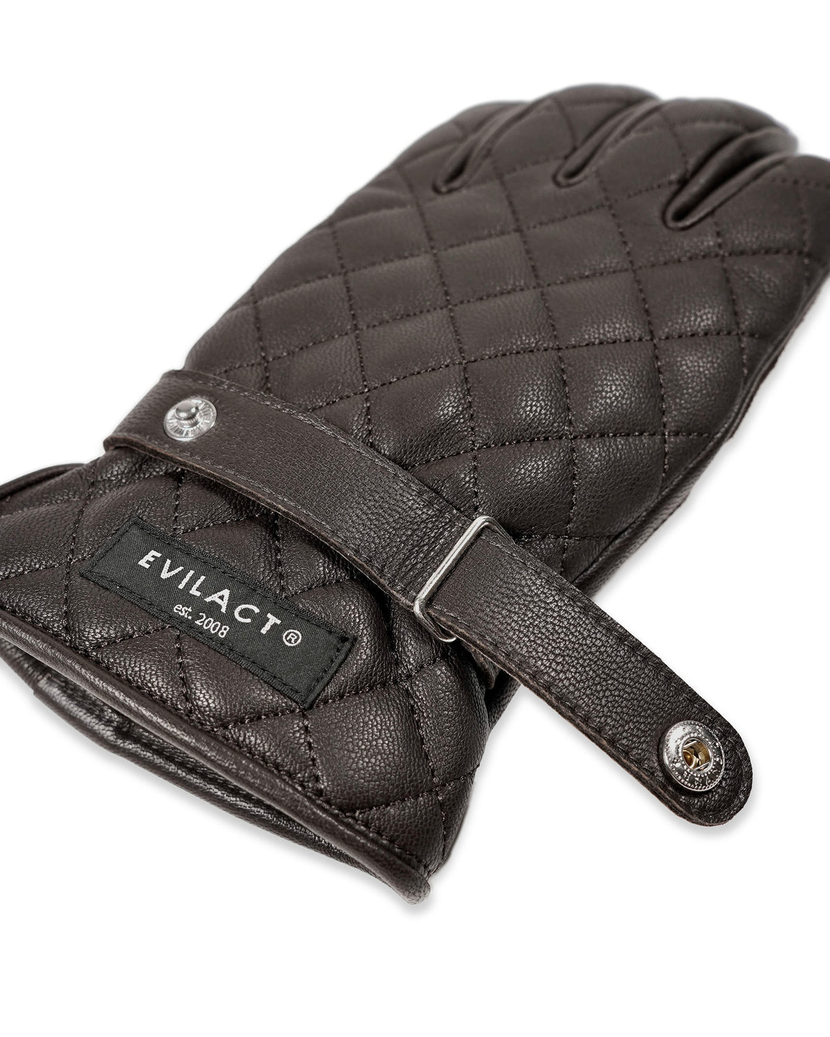 EVILACT DIAMOND STITCH GLOVES brown