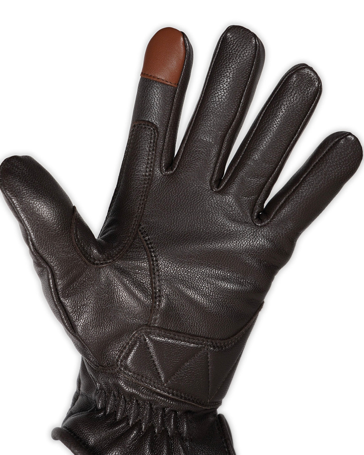 EVILACT DIAMOND STITCH GLOVES brown