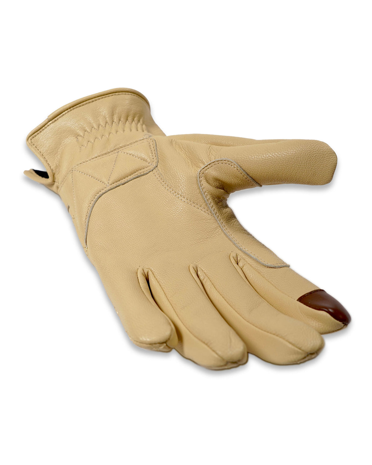 EVILACT DIAMOND STITCH GLOVES ivory