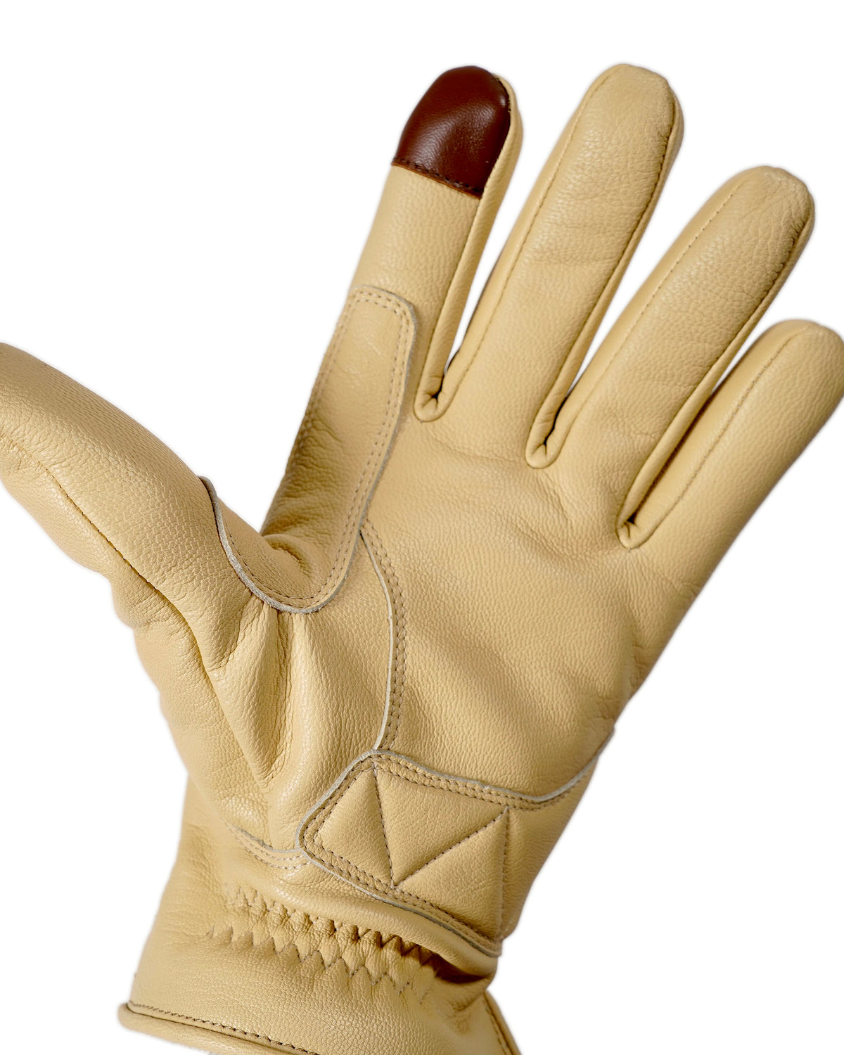 EVILACT DIAMOND STITCH GLOVES ivory