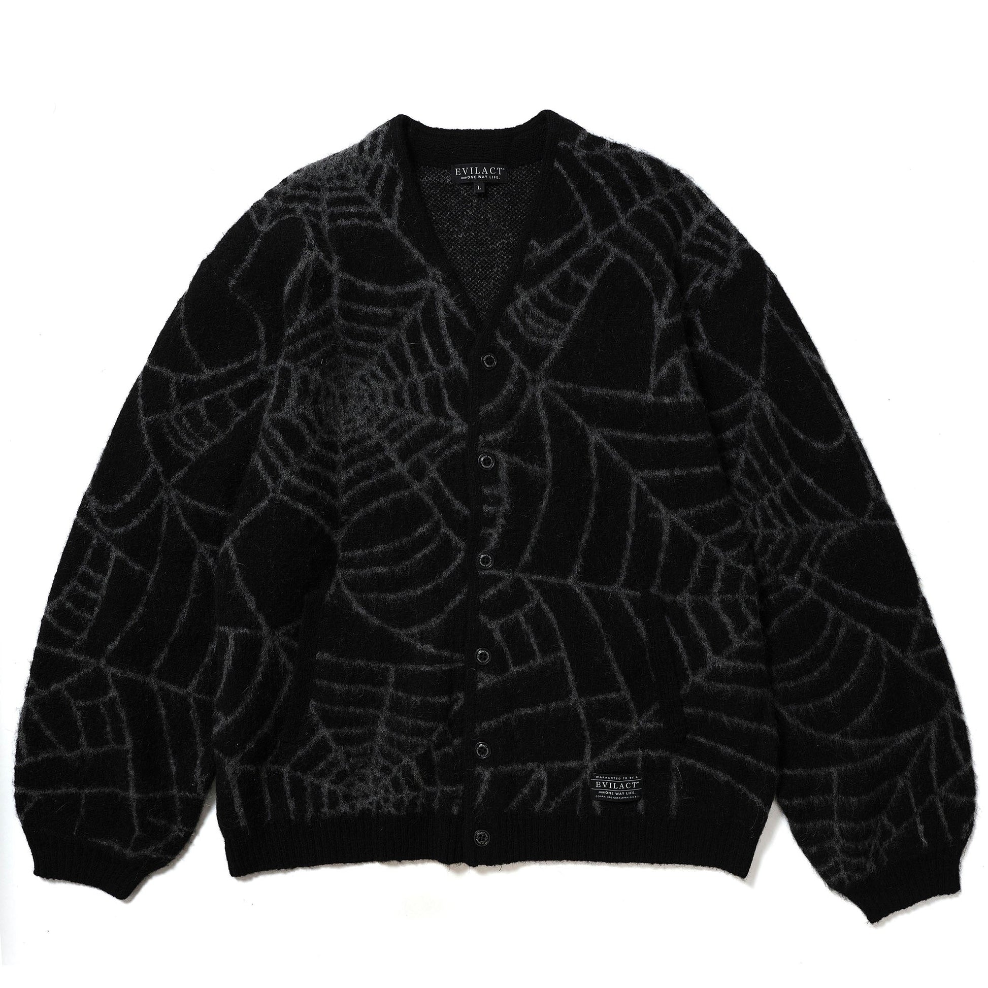 EVILACT SPIDER KNIT CARDIGAN