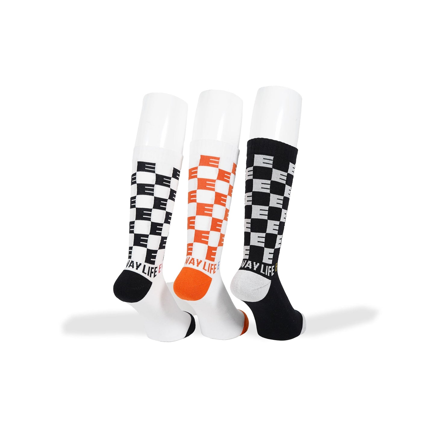 CHECKER SOCKS black