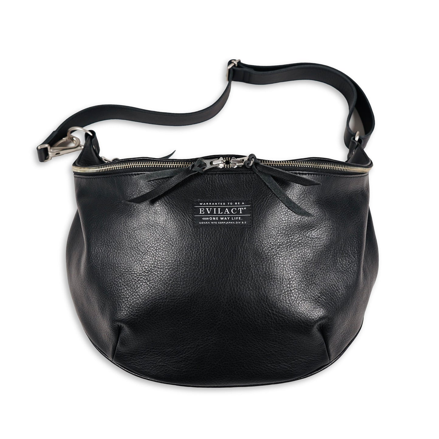 EVILACT LEATHER SHOULDER BAG Black