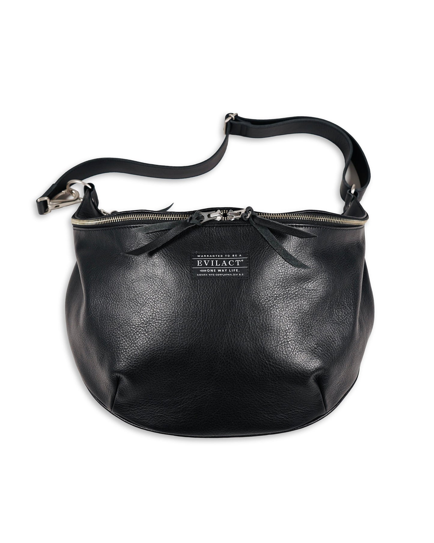 EVILACT LEATHER SHOULDER BAG-L black