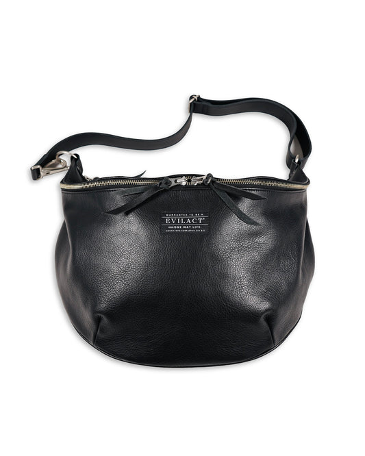 EVILACT LEATHER SHOULDER BAG-L black