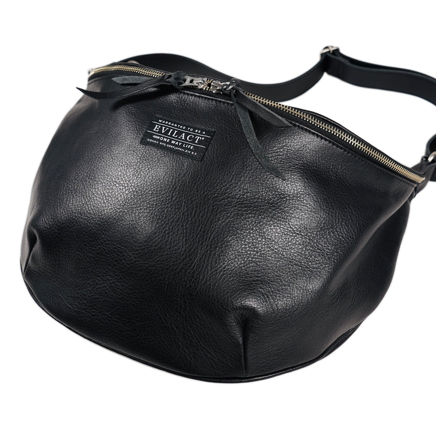 EVILACT LEATHER SHOULDER BAG Black