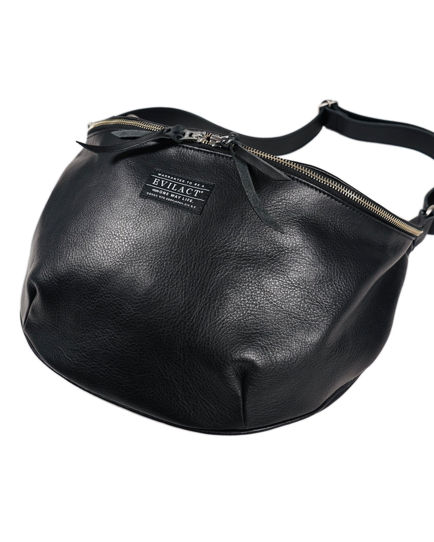 EVILACT LEATHER SHOULDER BAG-L black