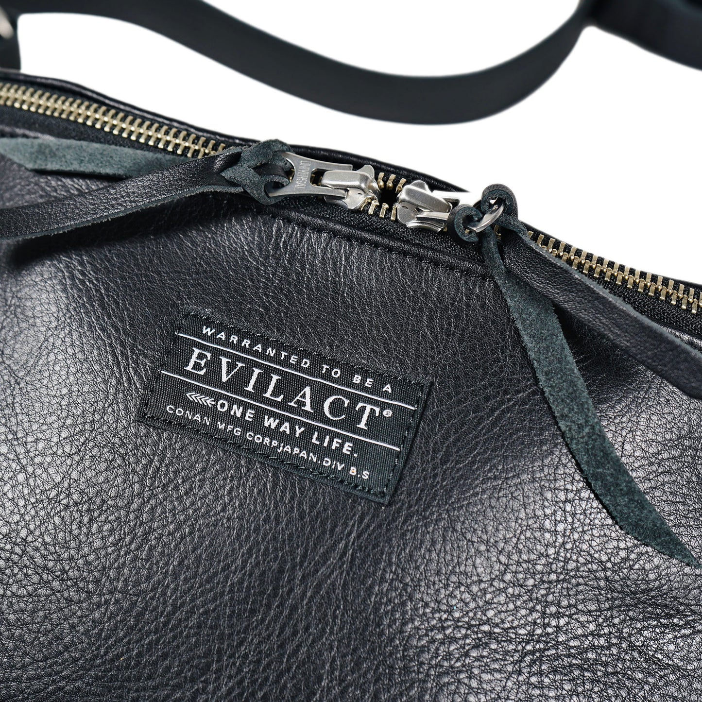 EVILACT LEATHER SHOULDER BAG Black