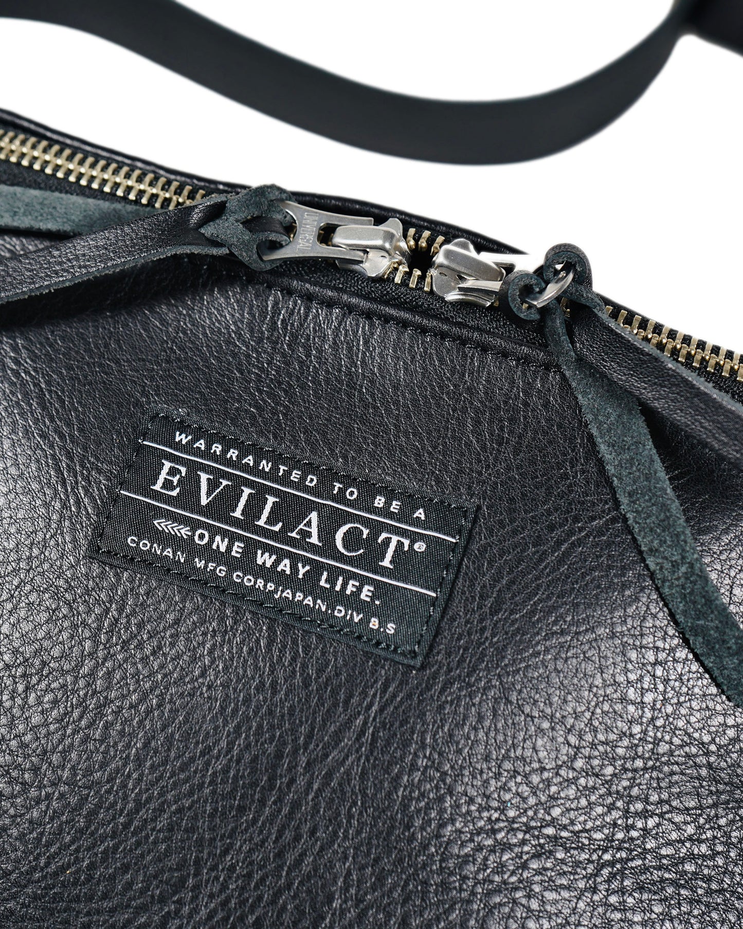 EVILACT LEATHER SHOULDER BAG-L black