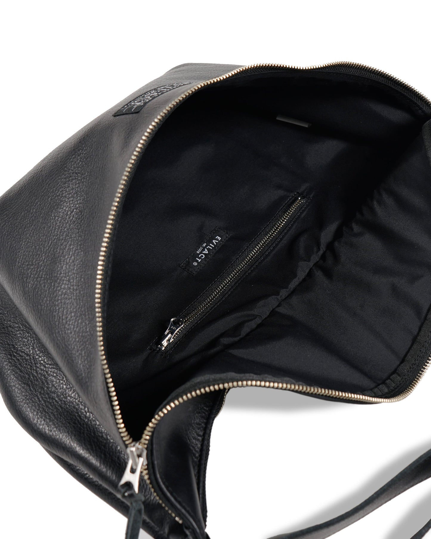 EVILACT LEATHER SHOULDER BAG-L black