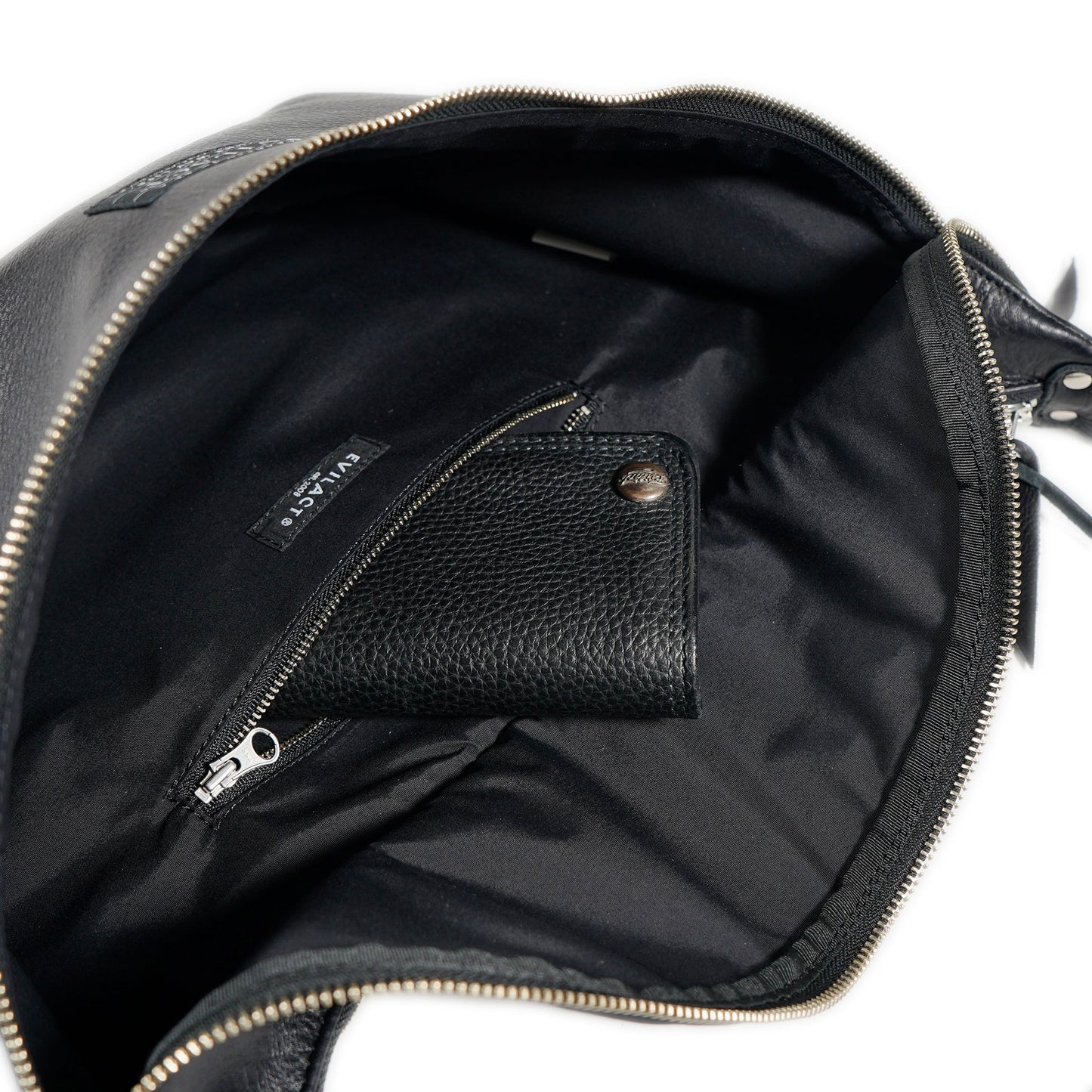EVILACT LEATHER SHOULDER BAG Black