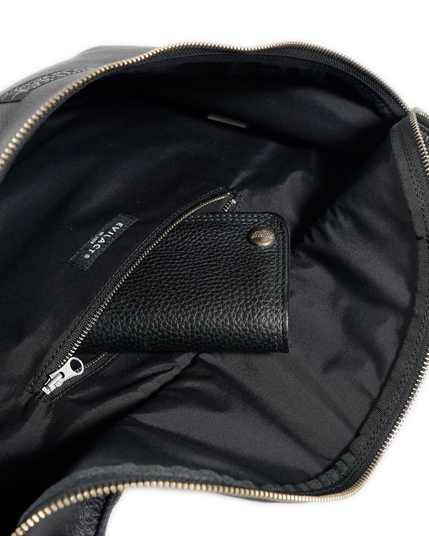 EVILACT LEATHER SHOULDER BAG-L black