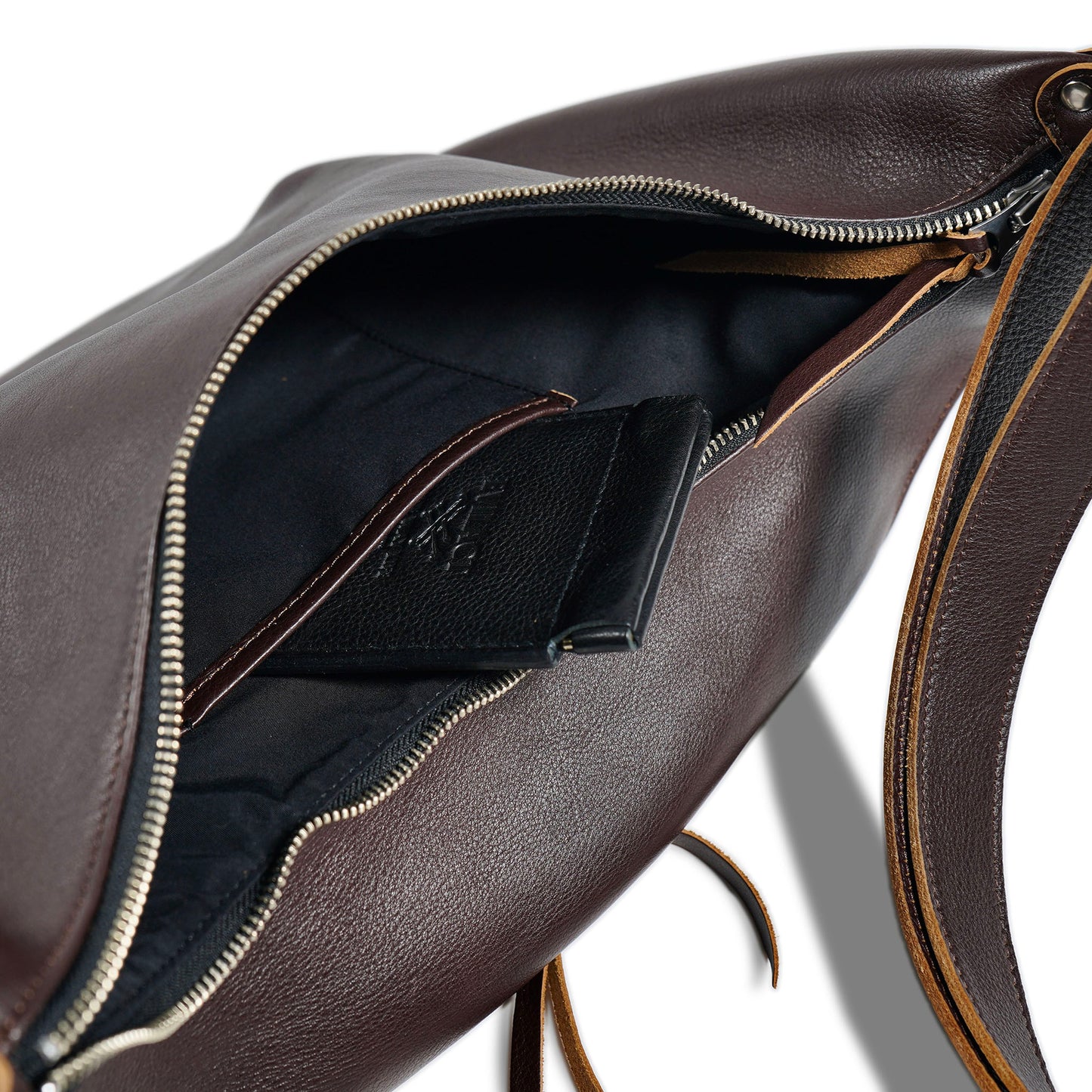 EVILACT LEATHER SHOULDER BAG Brown