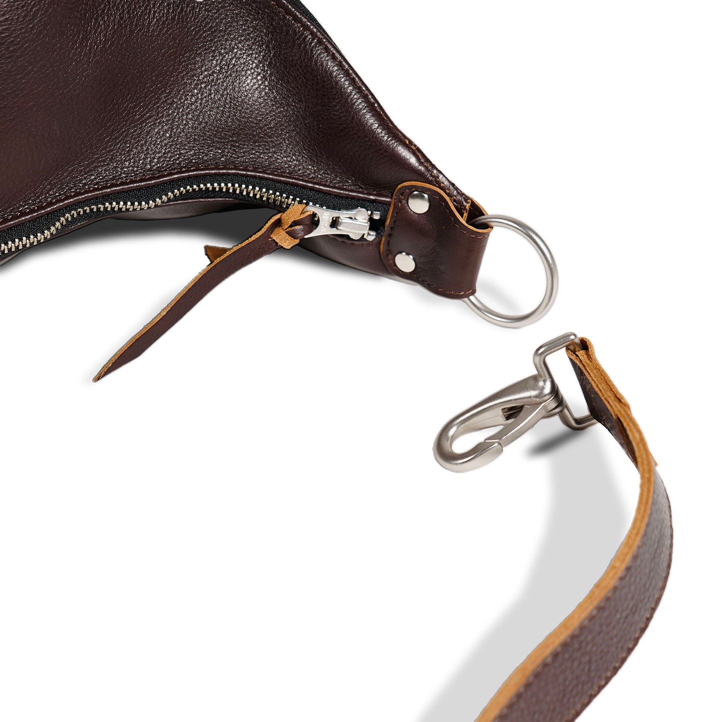 EVILACT LEATHER SHOULDER BAG Brown