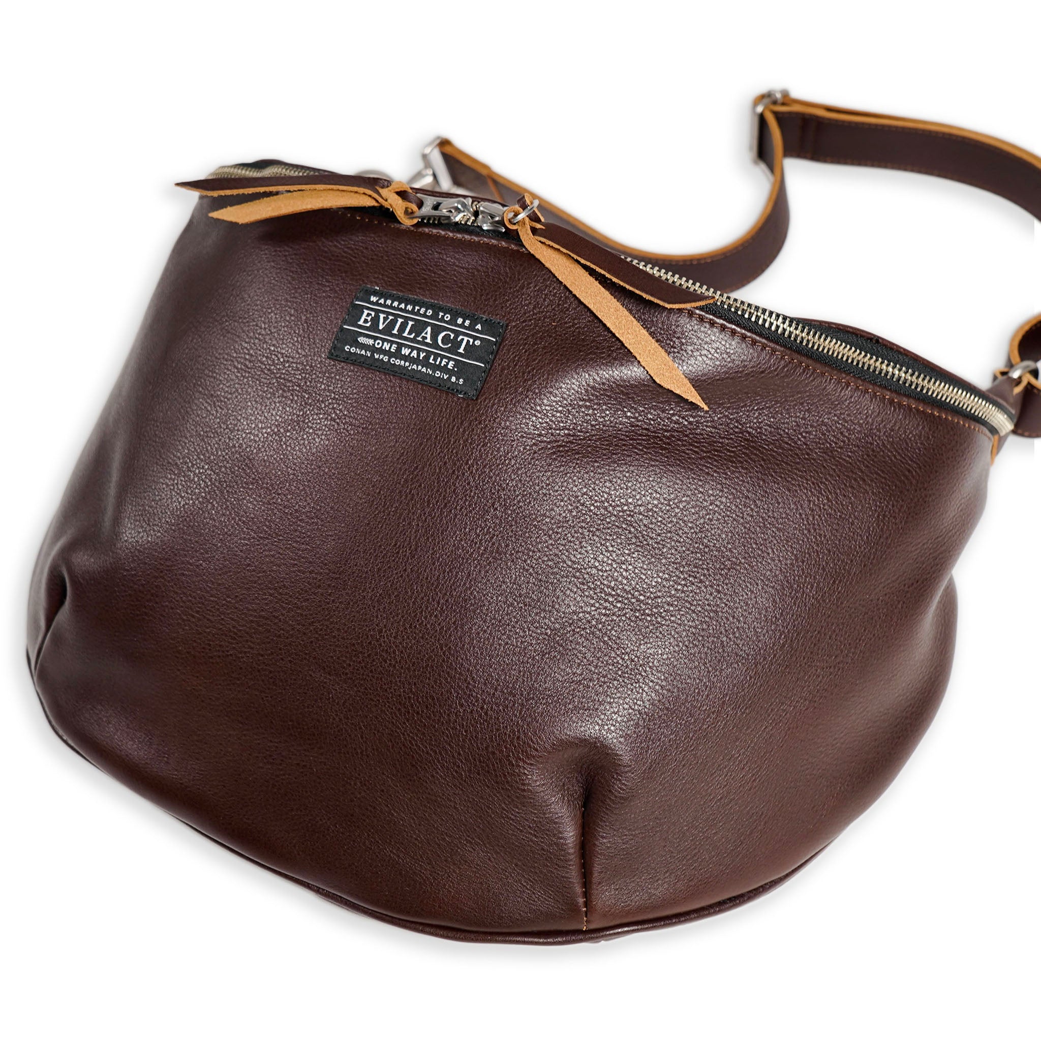 EVILACT LEATHER SHOULDER BAG Brown | EVILACT (イーブルアクト