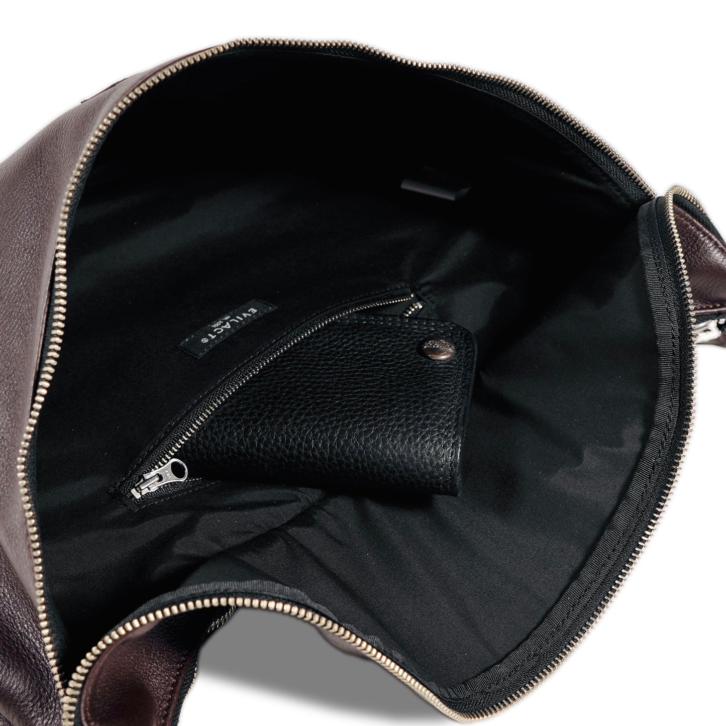 EVILACT LEATHER SHOULDER BAG Brown