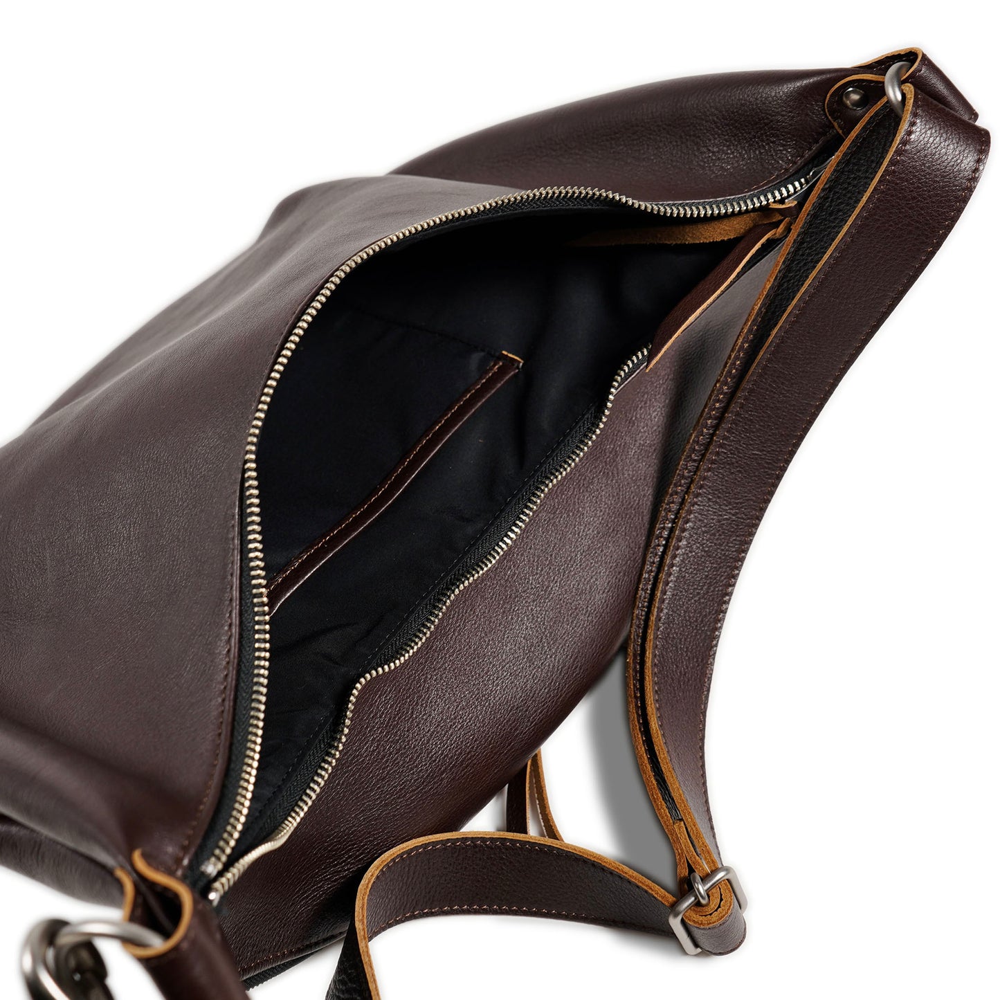 EVILACT LEATHER SHOULDER BAG Brown