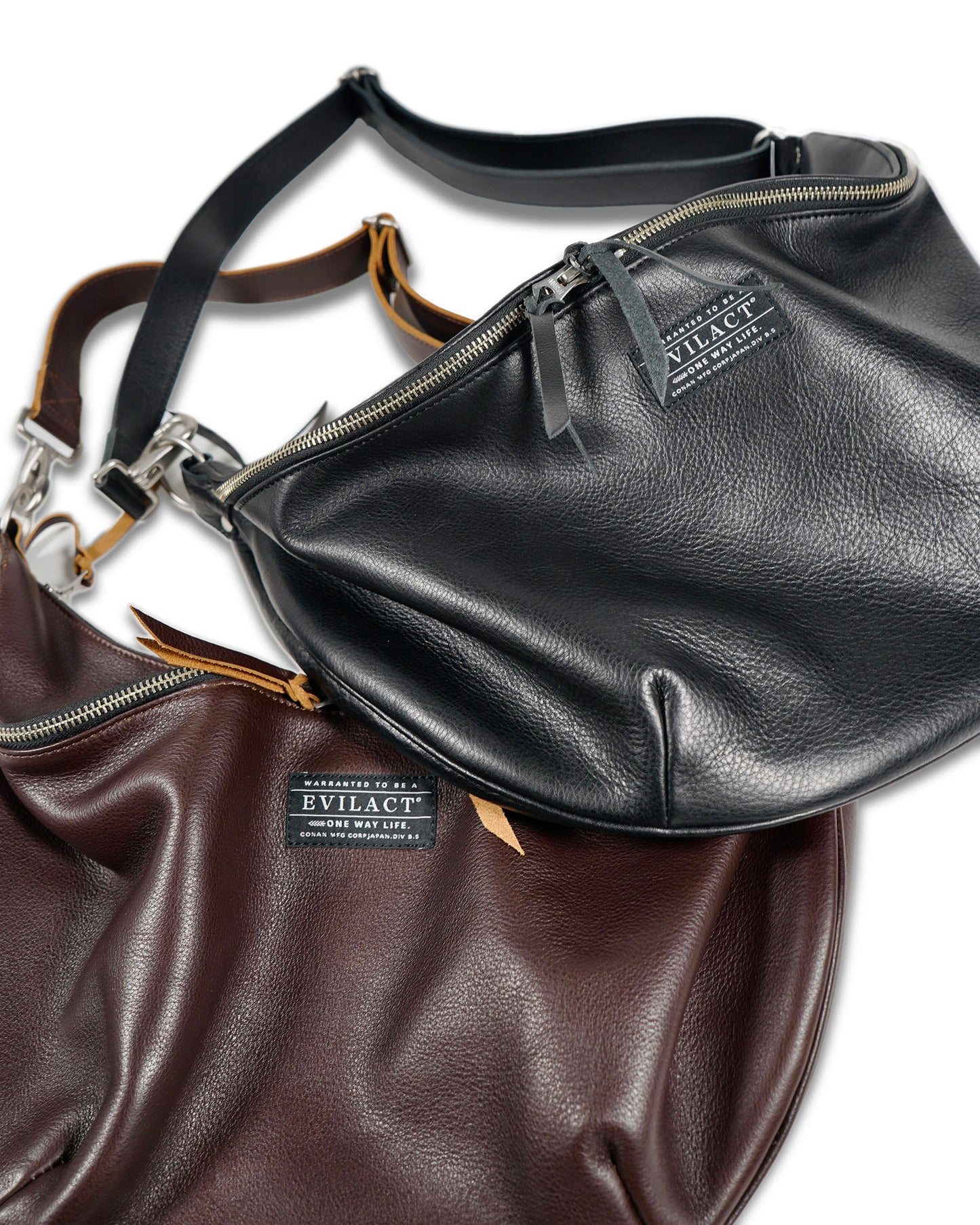 EVILACT LEATHER SHOULDER BAG Brown
