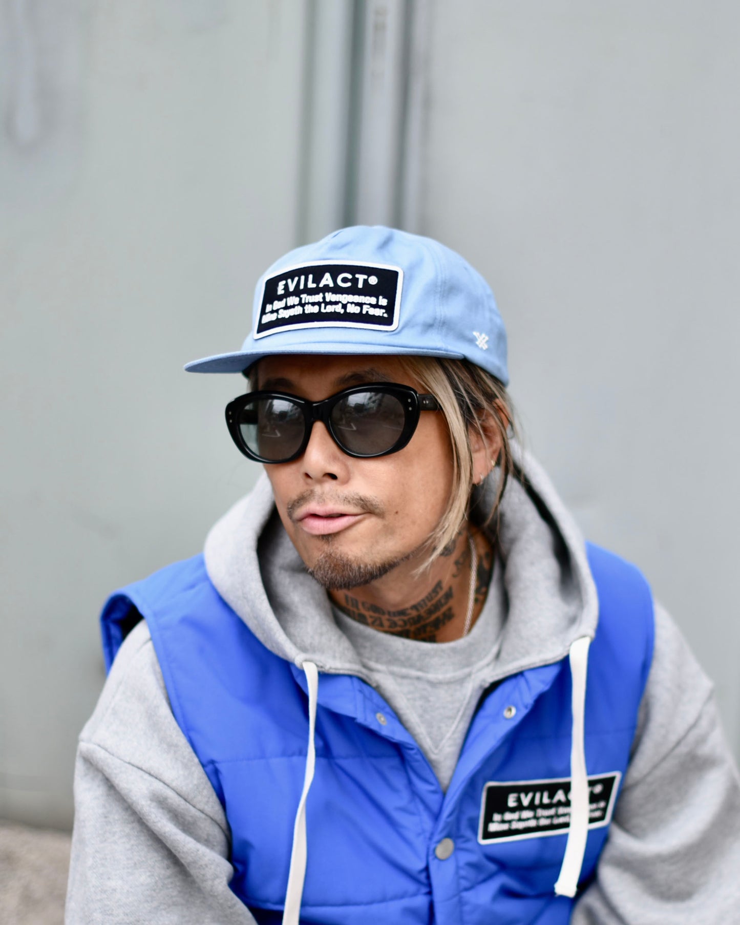 EVILACT WP TRUCKER CAP l.blue