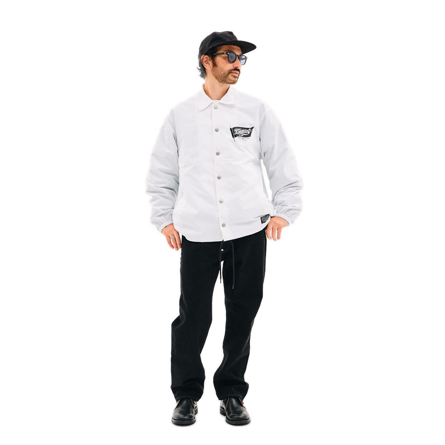 EVILACT FLAG WIND BREAKER white