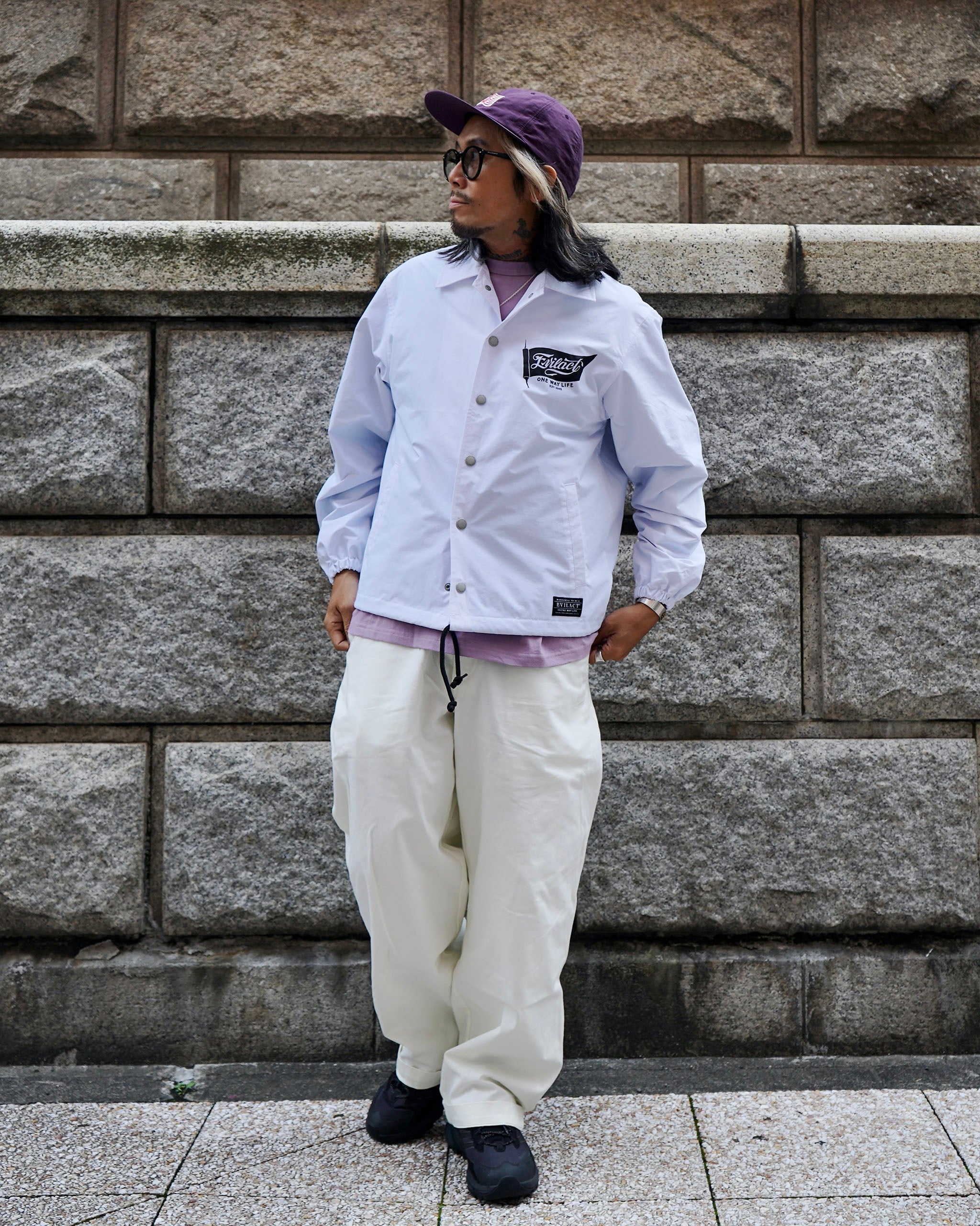 EVILACT FLAG WIND BREAKER white | EVILACT (イーブルアクト