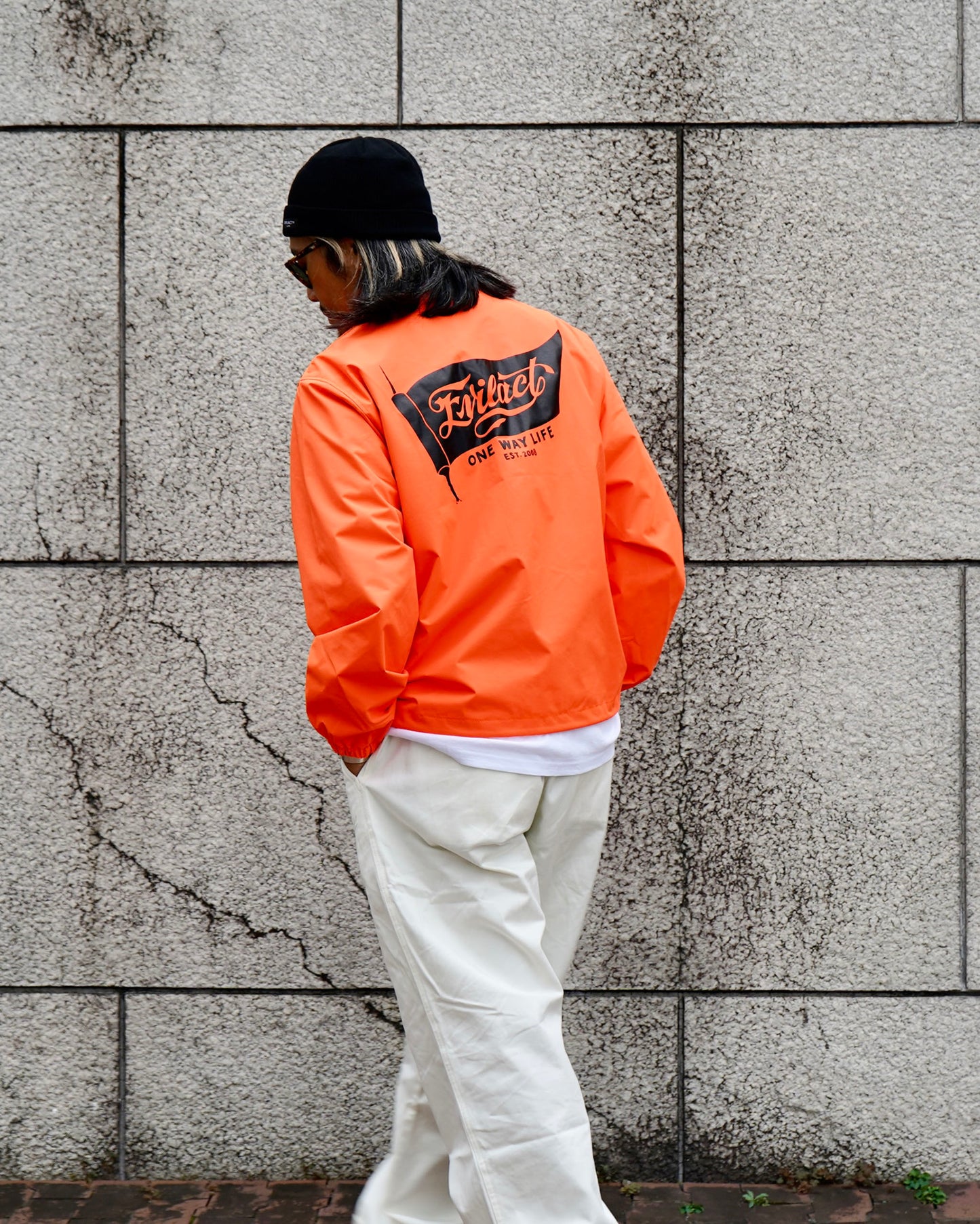 EVILACT FLAG WIND BREAKER orange