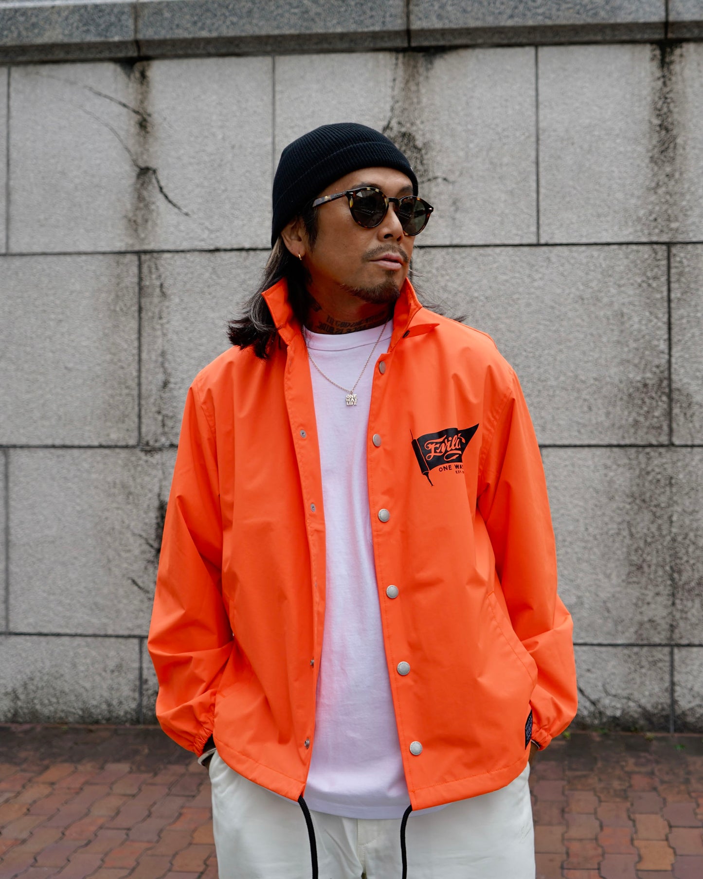 EVILACT FLAG WIND BREAKER orange