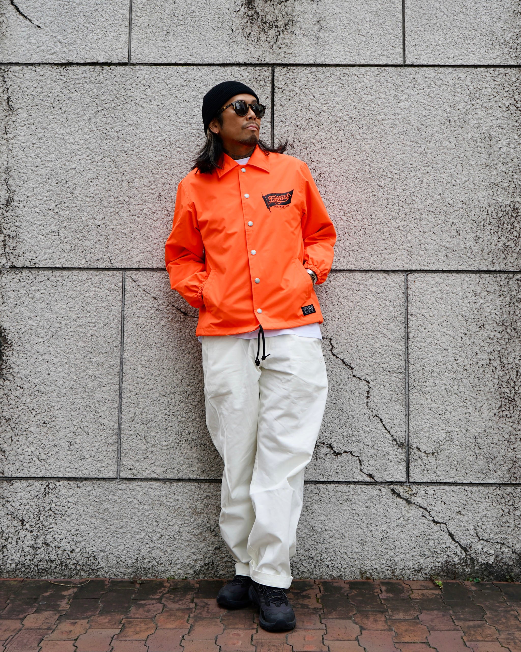 EVILACT FLAG WIND BREAKER orange | EVILACT (イーブルアクト