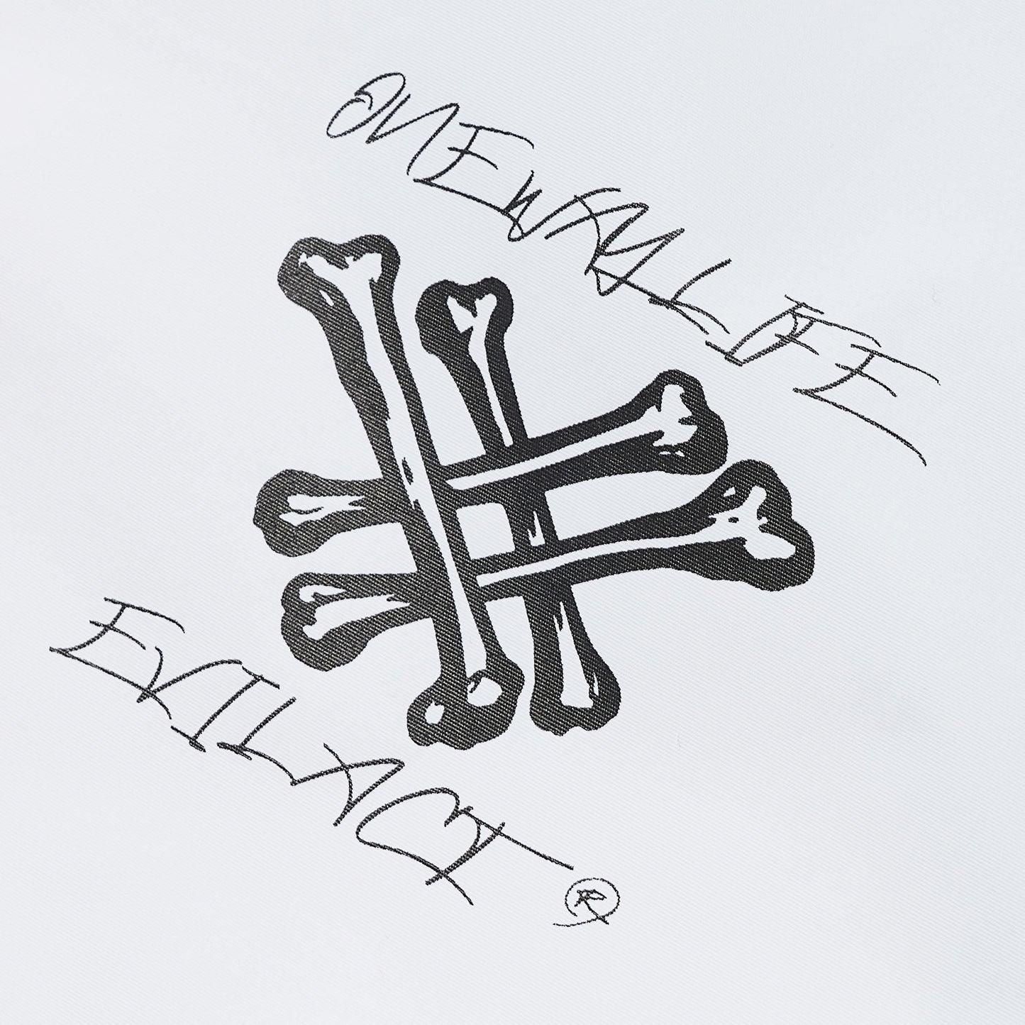 EVILACT CROSS BONE WIND BREAKER White