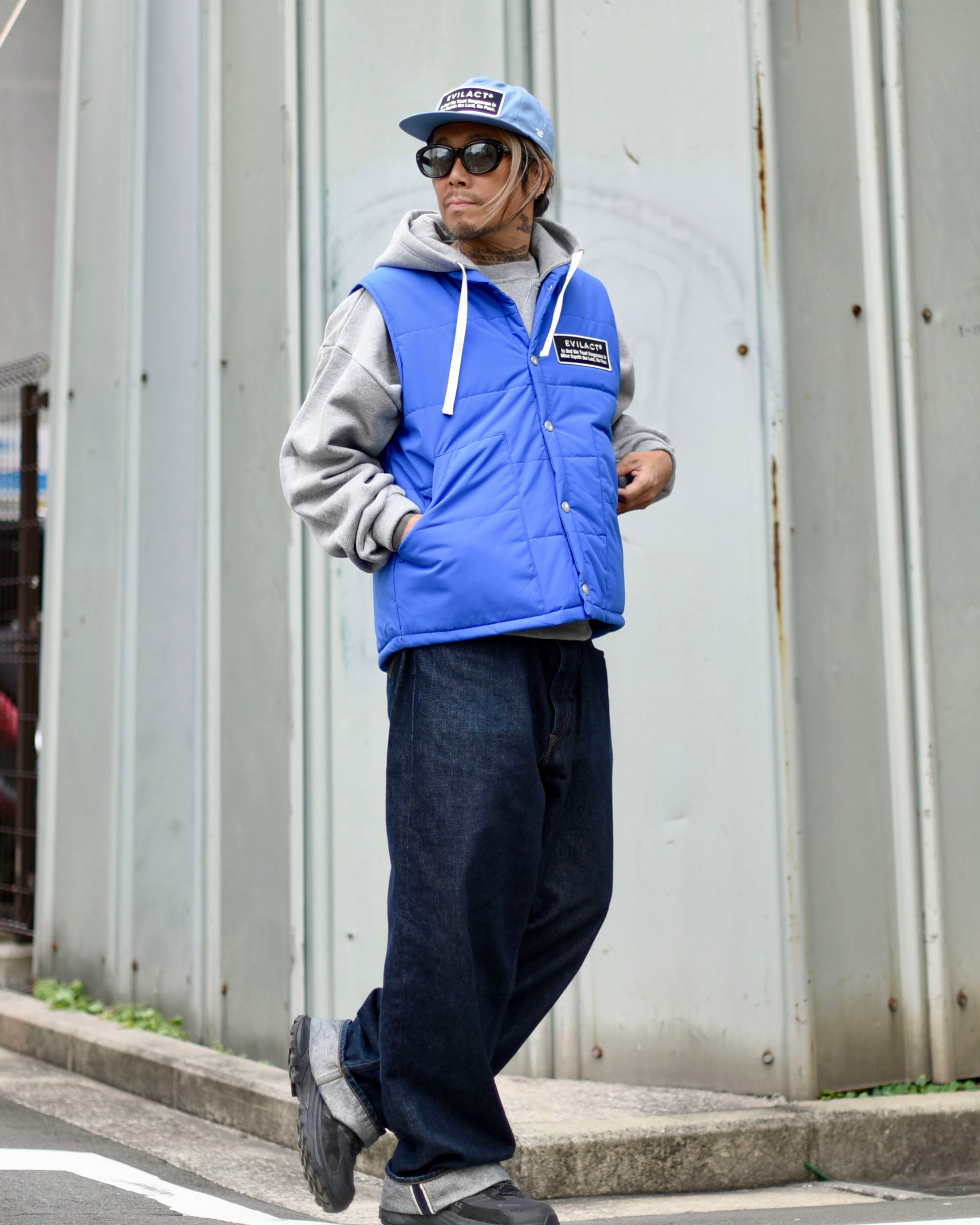 EVILACT 2LAYER PD VEST blue | EVILACT (イーブルアクト）Official
