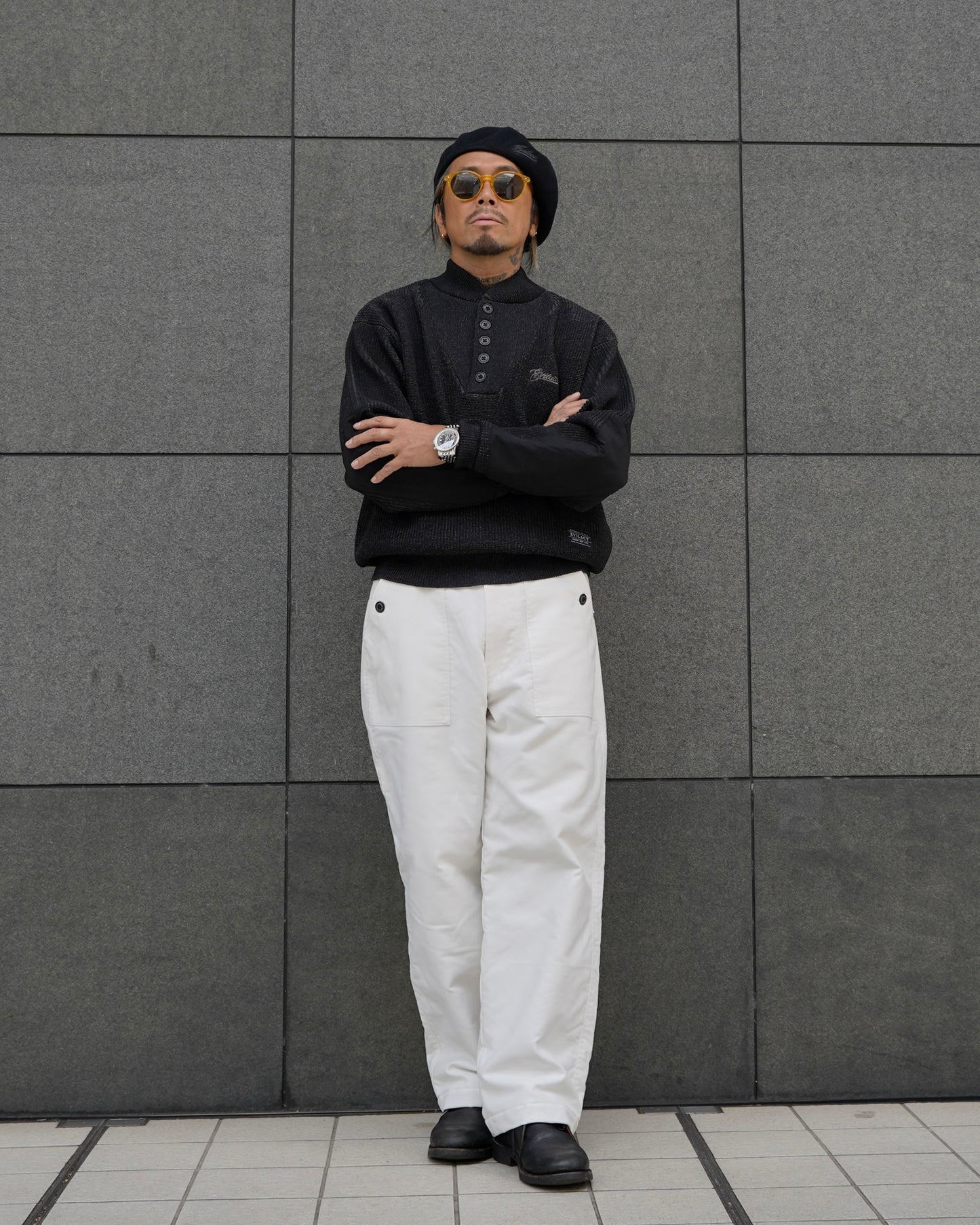 EVILACT BAKER PANTS off white