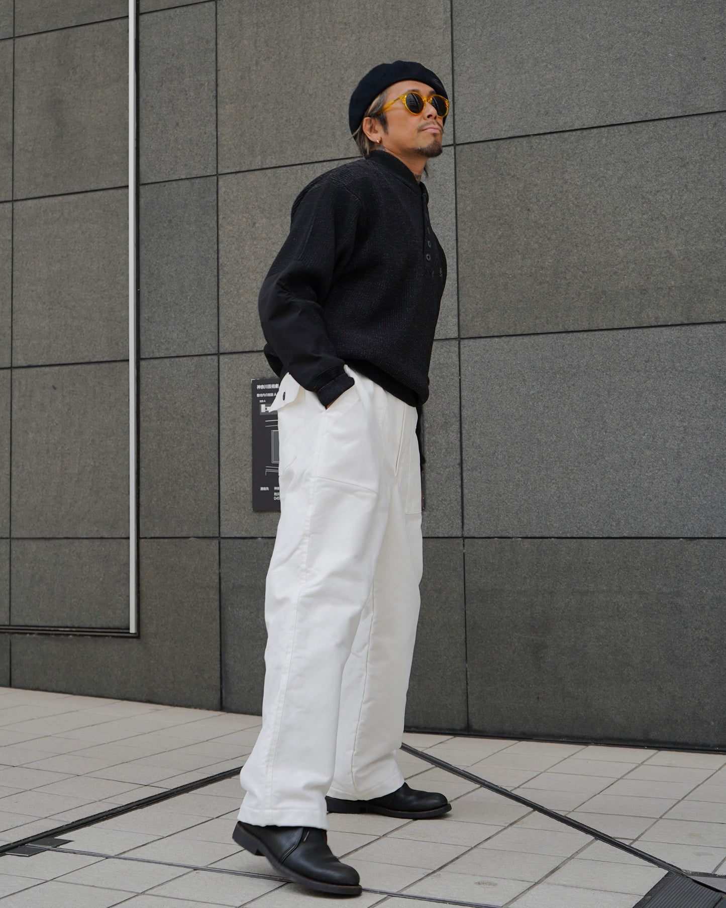 EVILACT BAKER PANTS off white