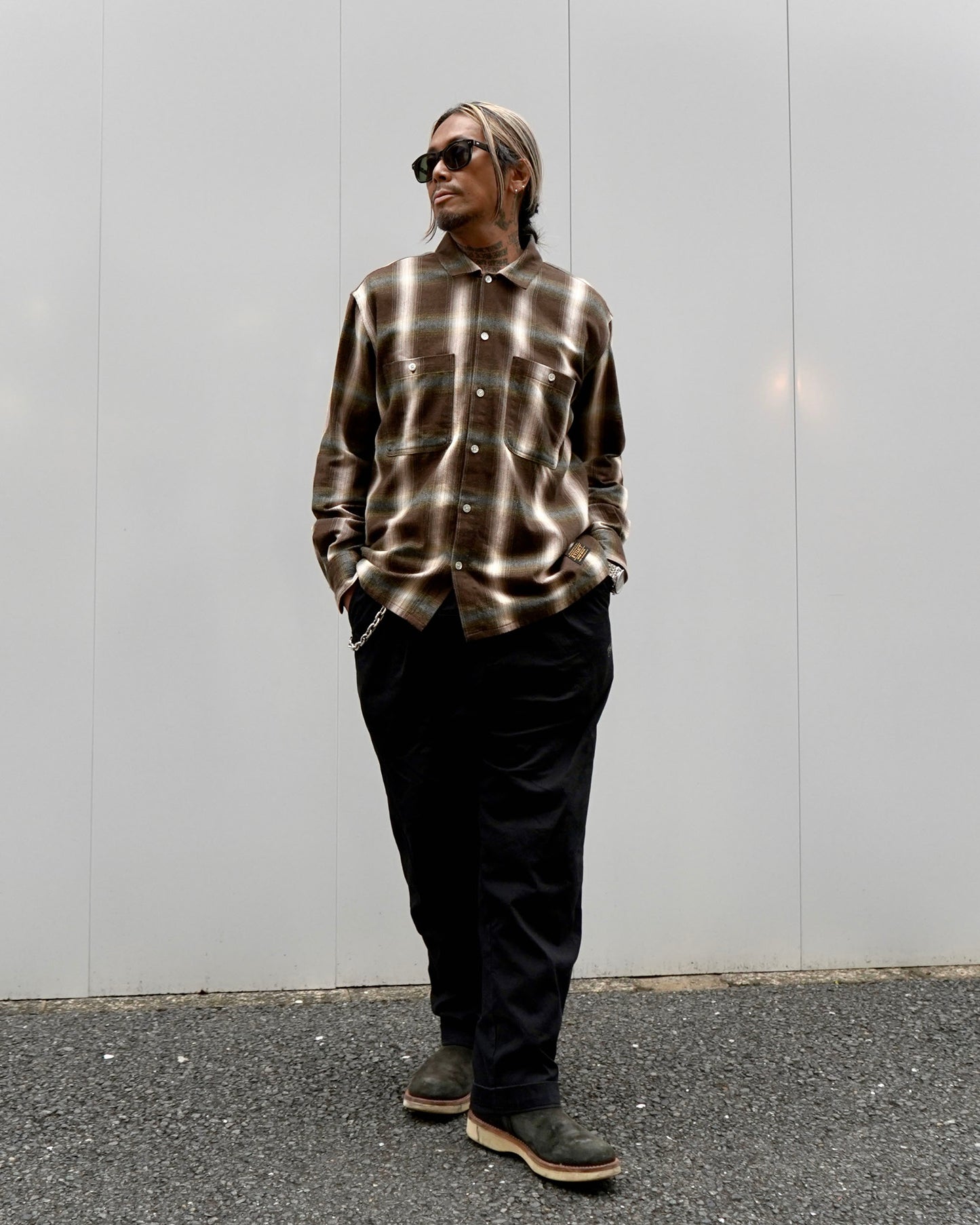 EVILACT CHECK LS brown